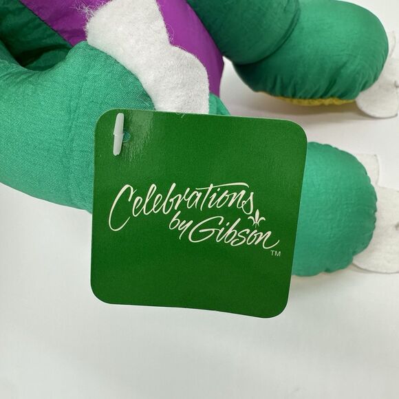 Vintage Nylon Plush Dinosaur Stuffed Animal Celebration by Gibson Greetings (2) - Picture 12 of 16
